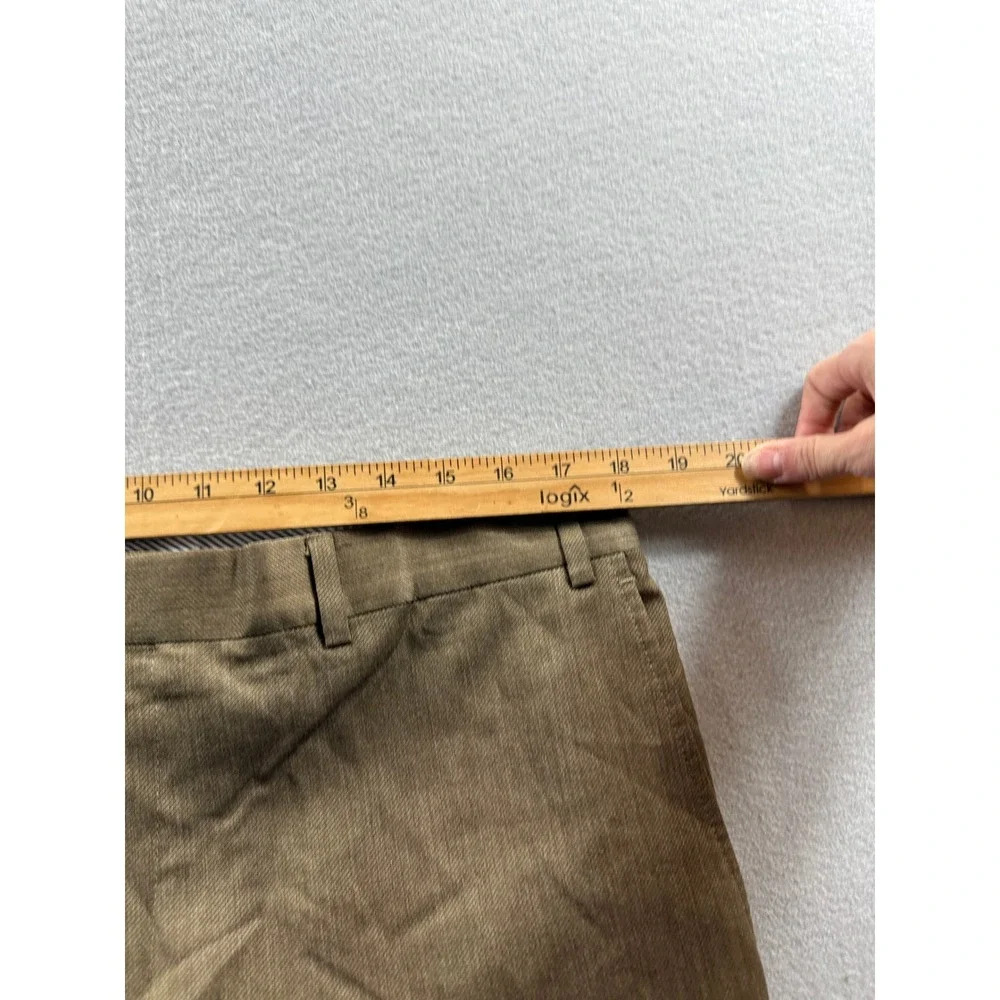 Kirkland Signature Dress Pants Mens 36x29 Brown Wool Warren of Stafford